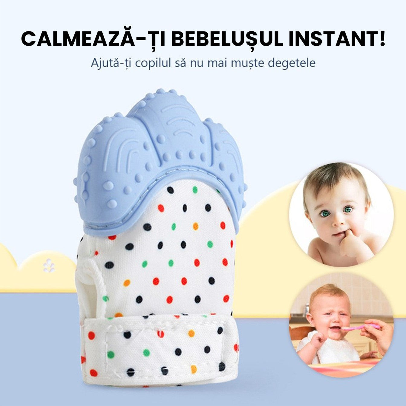 Manușă pentru Dentiție Bebe 1+1 GRATIS!