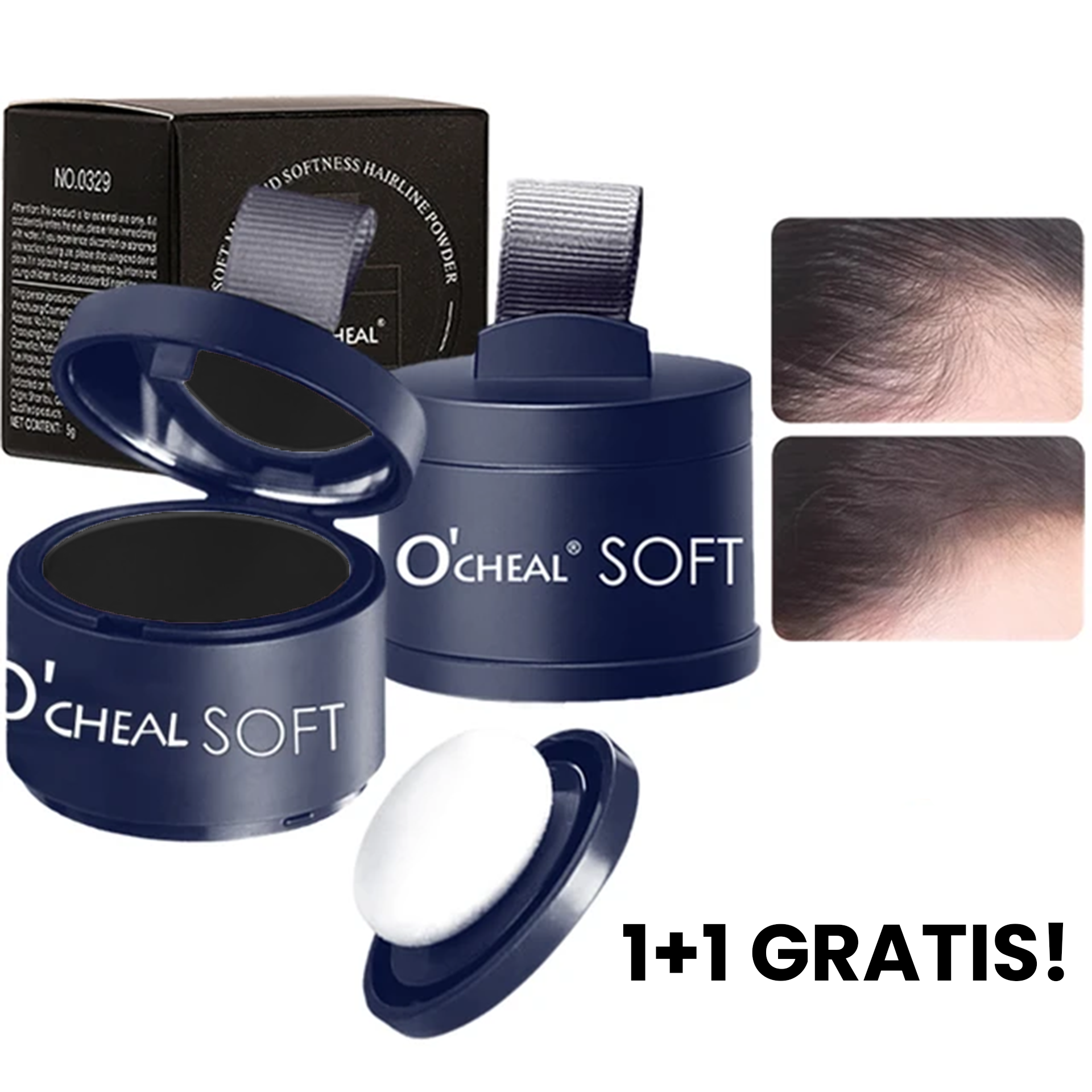 Pudră Păr Acoperire Chelie 1+1 GRATIS!