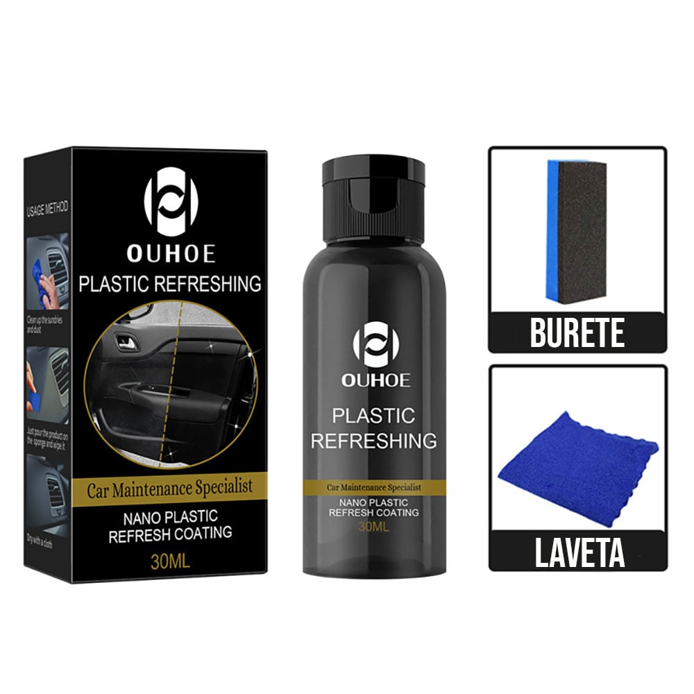 Solutie pentru restaurarea plasticului auto